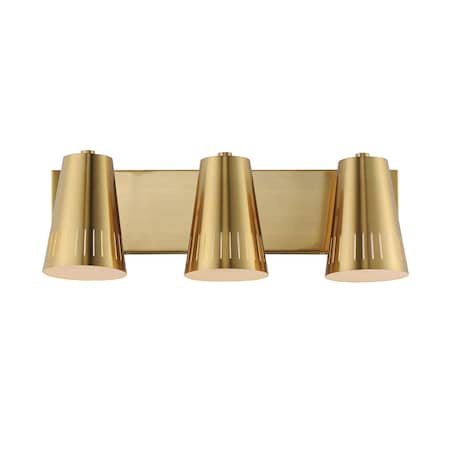 Maxim Lighting Helsinki 3-Light Bath Vanity, Natural Aged Brass 11433NAB